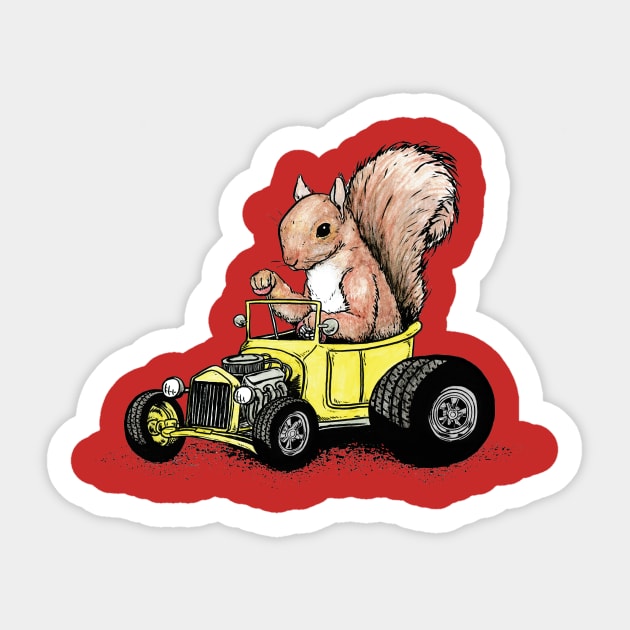 Squirrel rod Sticker by paperistalking